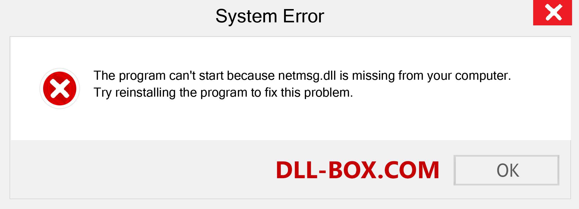  netmsg.dll file is missing?. Download for Windows 7, 8, 10 - Fix  netmsg dll Missing Error on Windows, photos, images